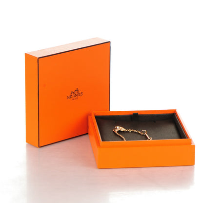 Hermes 18K Rose Gold Diamond Gambade Bracelet SH 6 of 6