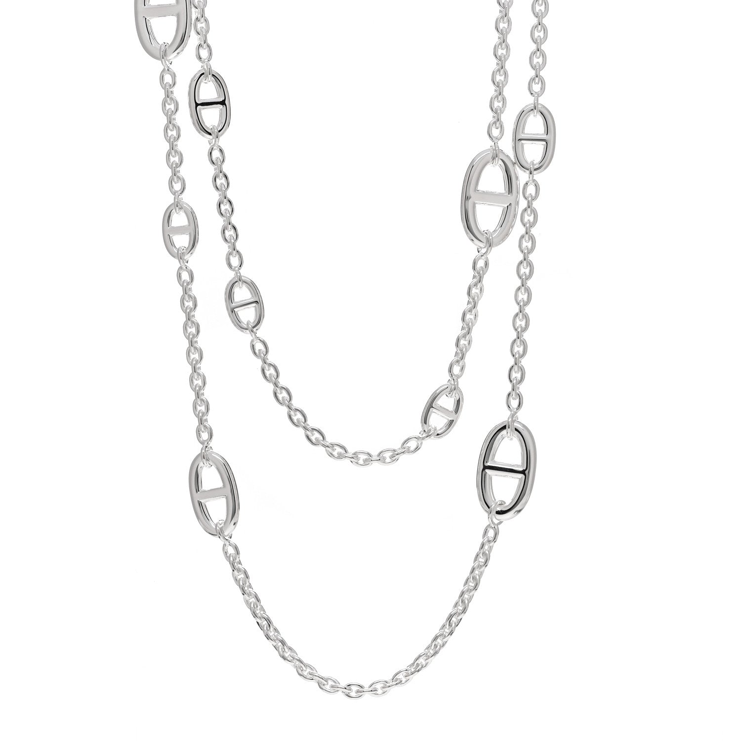 Hermes Sterling Silver Farandole Necklace 120 1 of 5