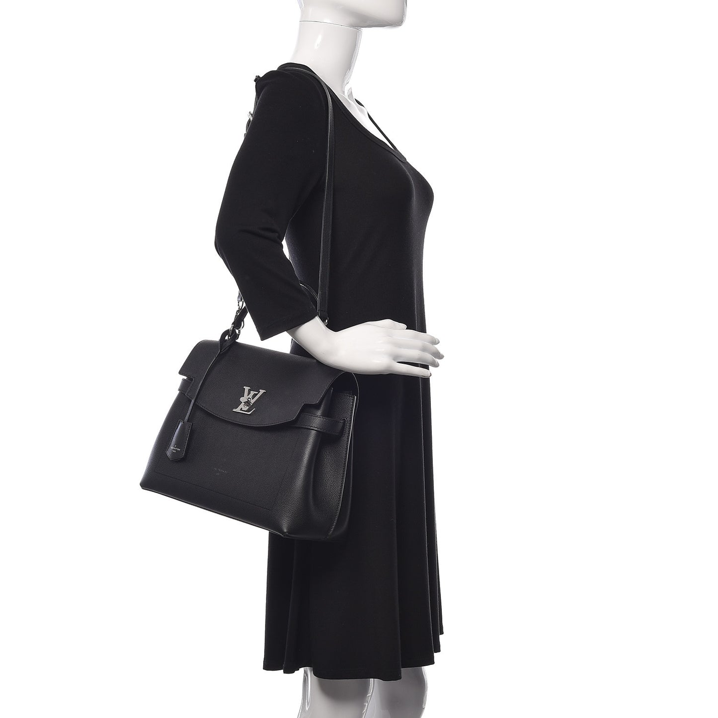 Soft Calfskin Lockme Ever Black