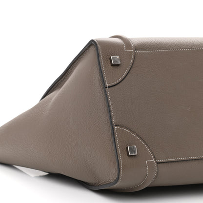 Celine Drummed Calfskin Mini Luggage Bag Souris 9 of 14
