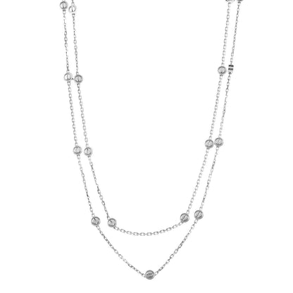 Cartier 18K White Gold Long Station LOVE Necklace 1 of 6