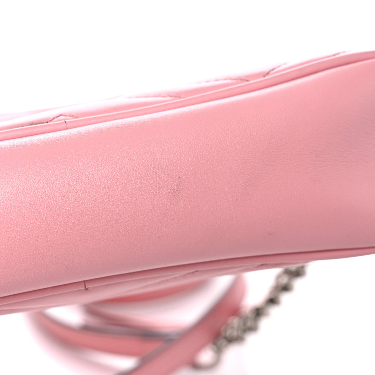 Calfskin Matelasse Small GG Marmont Chain Shoulder Bag Wild Rose