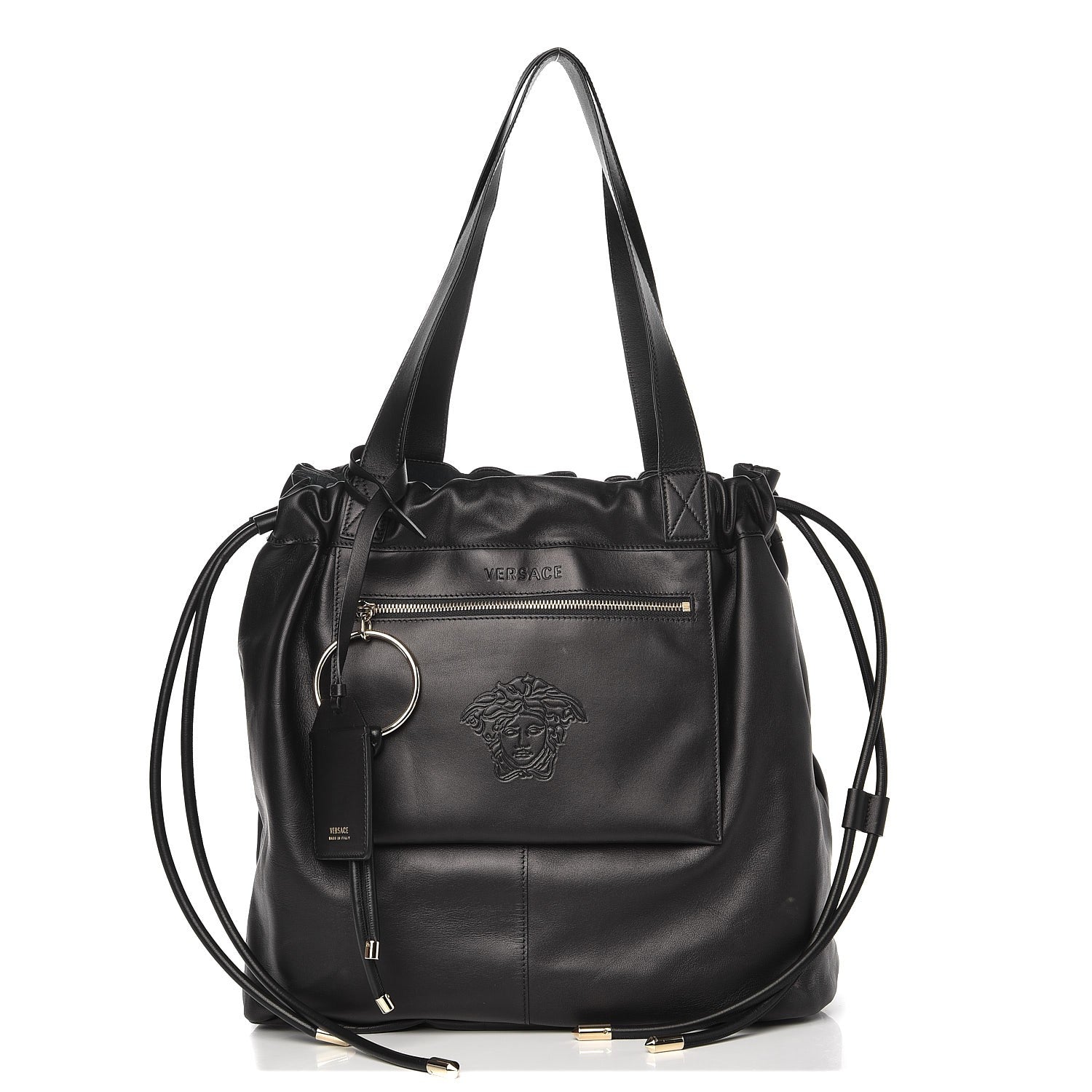 Versace Calfskin Day Dreamer Drawstring Bag Black 1 of 13