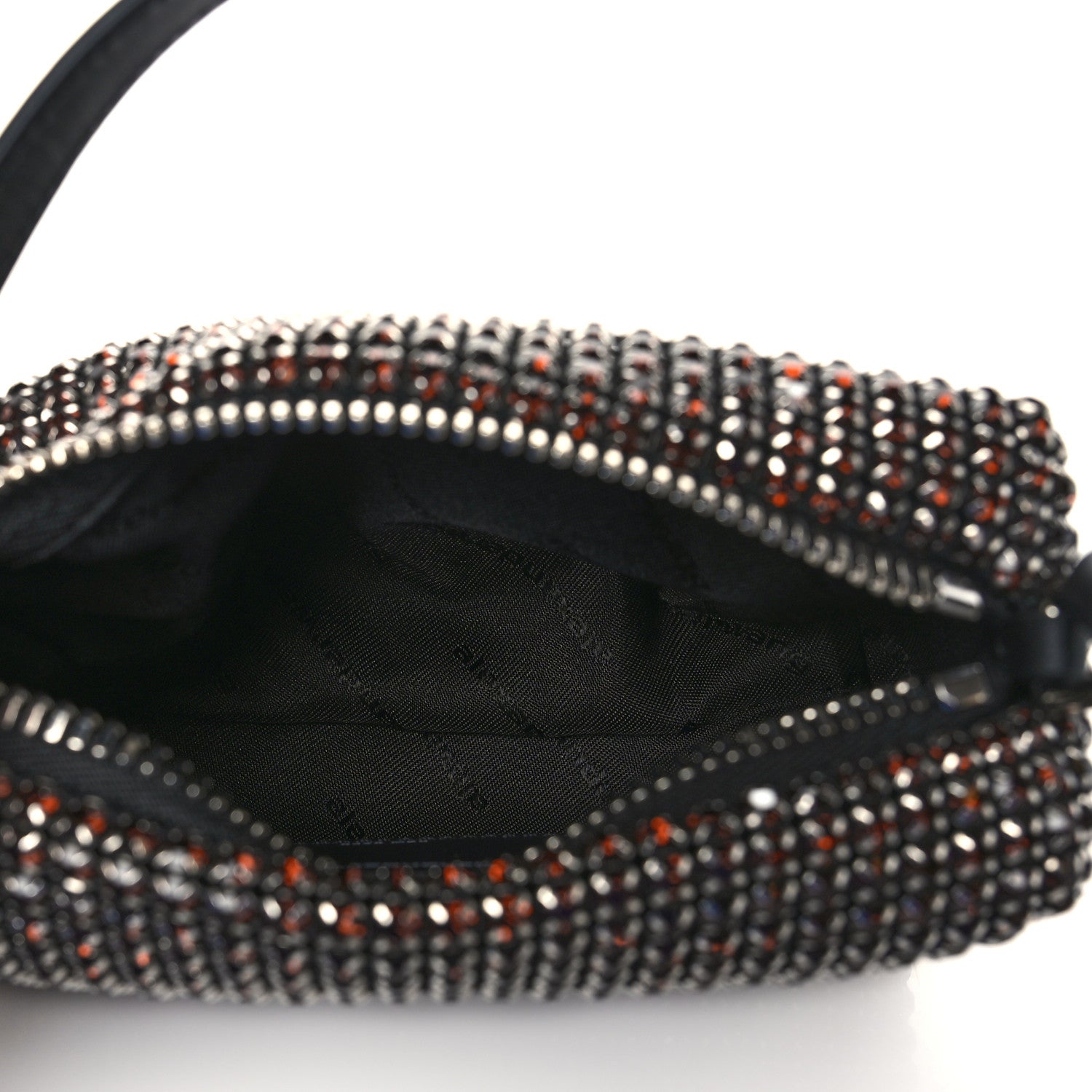 Alexander Wang Mesh Crystal Rhinestone Mini Heiress Pouch Cola 4 of 8