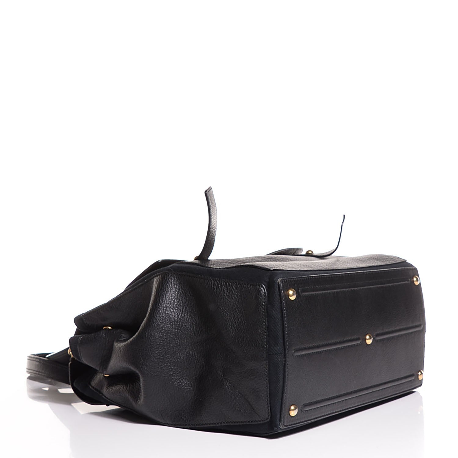 Saint Laurent Calfskin Medium Travel Muse Two Tote Black 4 of 9