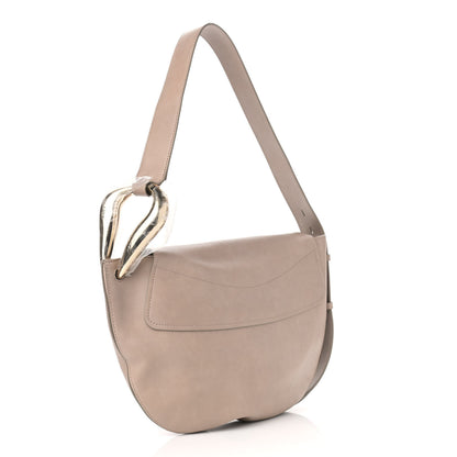 Chloe Grain Calfskin Kiss Hobo Motty Grey 3 of 9