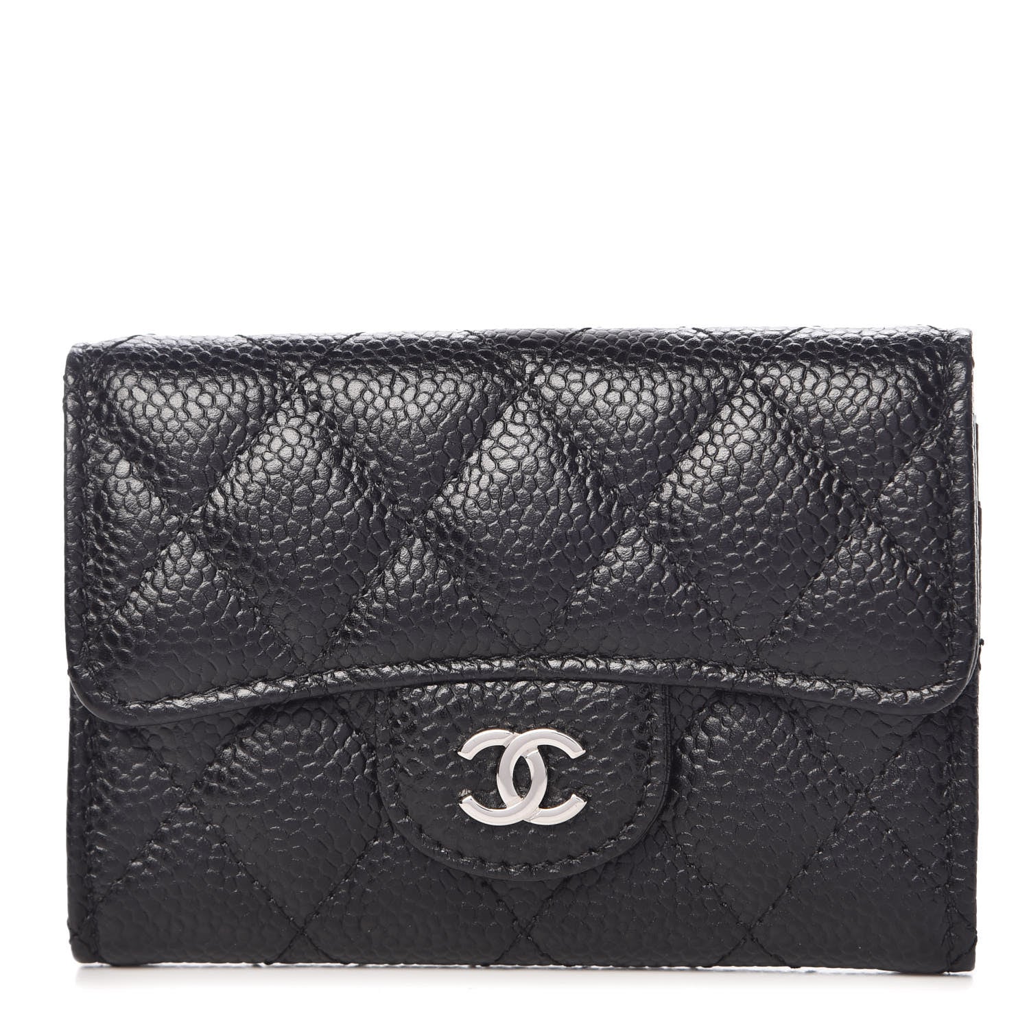 Chanel Caviar Quilted Flap Card Holder Black 1 of 9