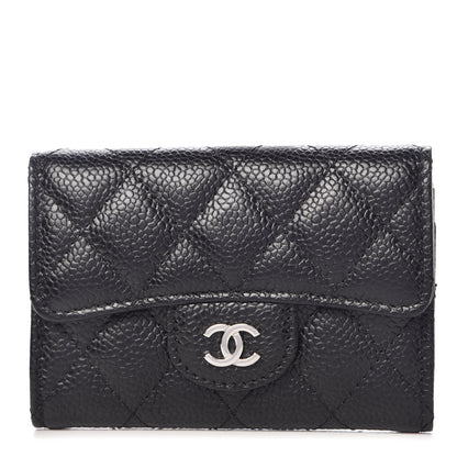 Chanel Caviar Quilted Flap Card Holder Black 1 of 9