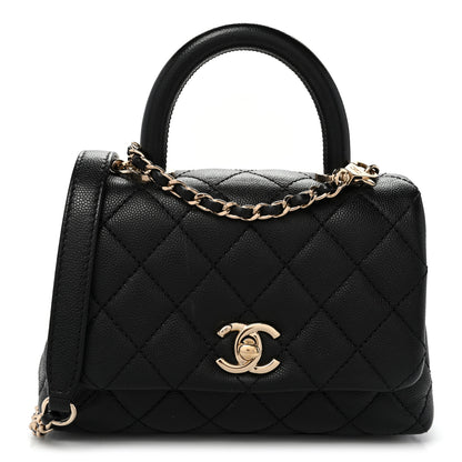 Chanel Caviar Quilted Extra Mini Coco Handle Flap Black 1 of 11