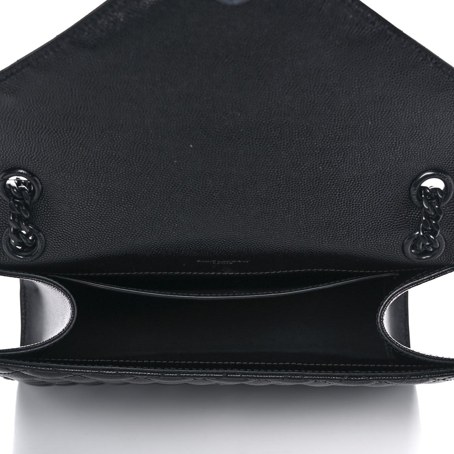 Grain De Poudre Textured Mixed Matelasse Triquilt Medium Monogram Satchel Black