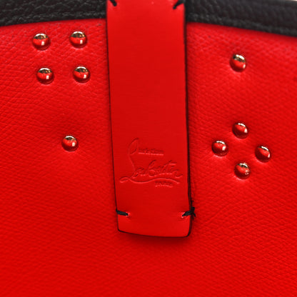 Christian Louboutin Calfskin Empire Spike Studded East West Cabata Tote Black 7 of 11
