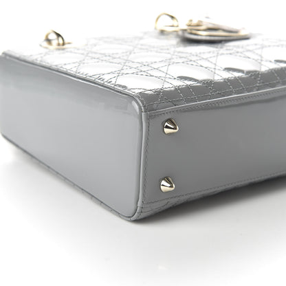 Christian Dior Patent Cannage Small Lady Dior Grey 6 of 12