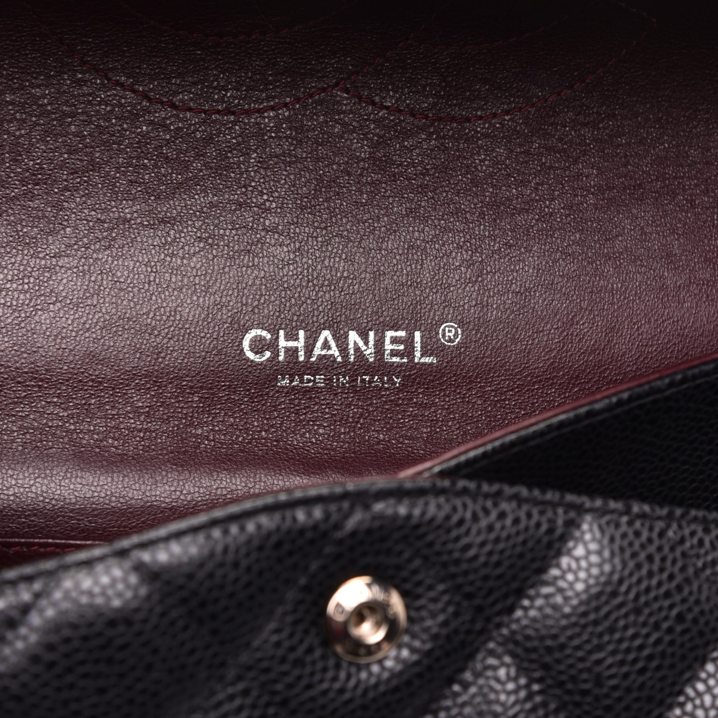 Caviar Quilted Maxi Double Flap Black