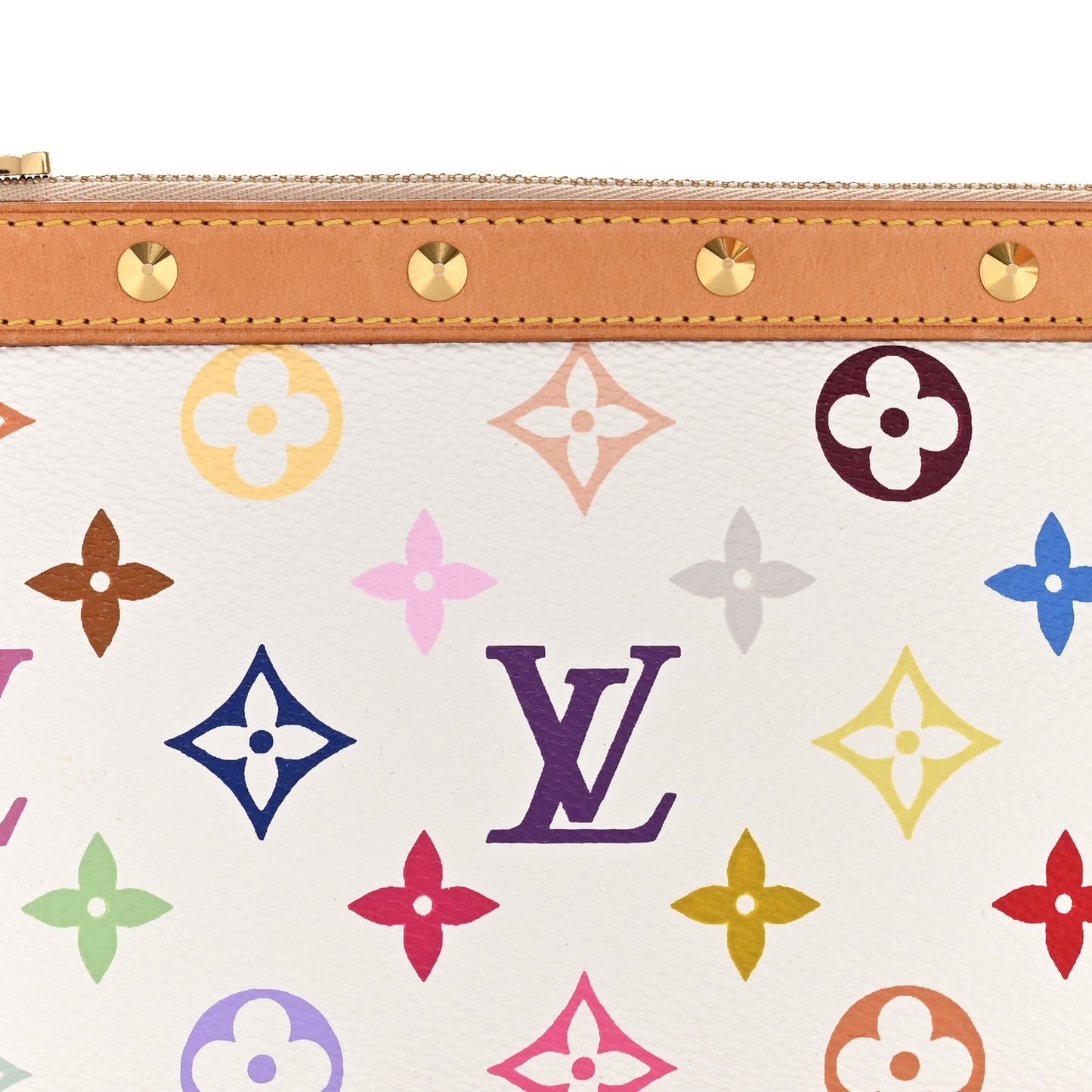 Monogram Multicolor Pochette Accessories White