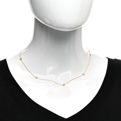 Roberto Coin 18K Yellow Gold Diamond .23ctw Diamonds By The Inch Five Station Necklace 2 of 4