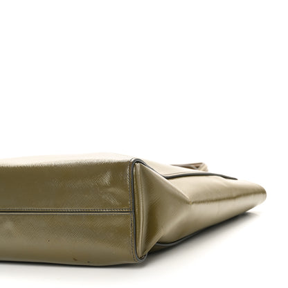Prada Saffiano Vernice Shopping Tote Militare 9 of 9