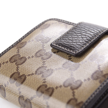 Gucci Crystal Monogram Dollar Calfskin Zip Around French Wallet Beige Ebony Testa di Moro 7 of 7