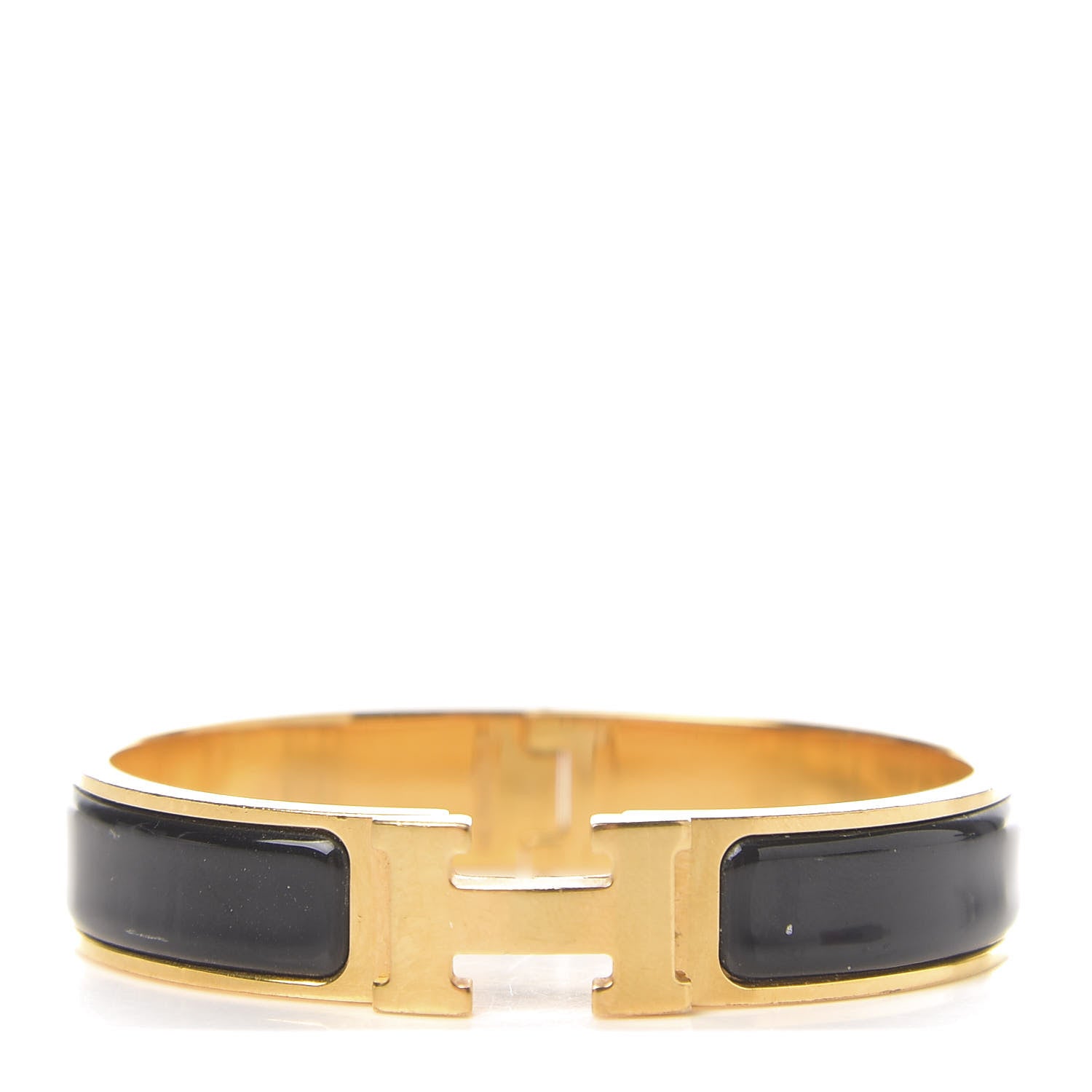 Hermes Enamel Narrow Clic Clac H Bracelet PM Black 1 of 3