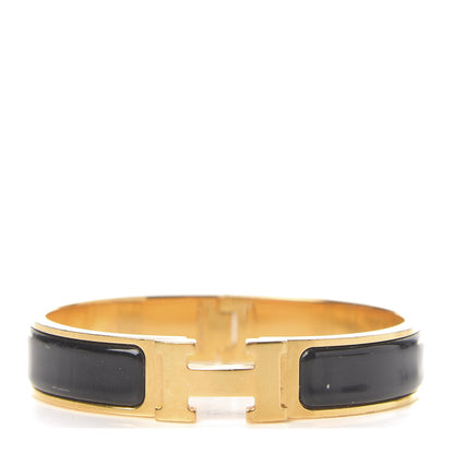 Hermes Enamel Narrow Clic Clac H Bracelet PM Black 1 of 3
