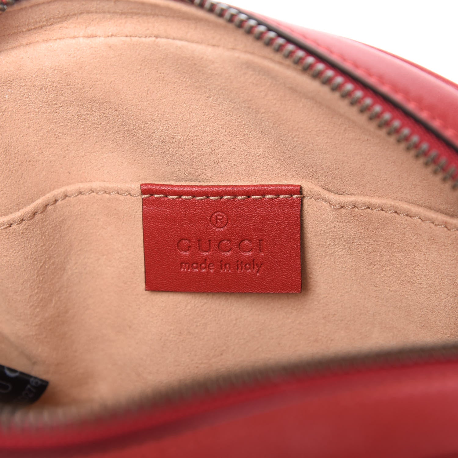 Gucci Calfskin Matelasse GG Marmont Belt Bag 85 34 Hibiscus Red 8 of 11