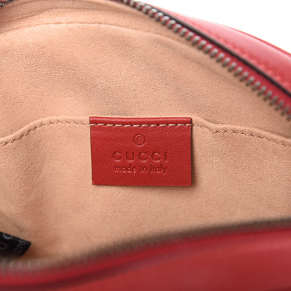 Gucci Calfskin Matelasse GG Marmont Belt Bag 85 34 Hibiscus Red 8 of 11