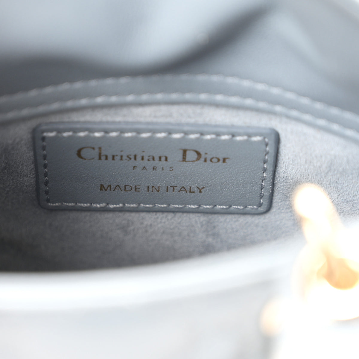 Lambskin Cannage Micro Lady Dior Cloud Blue