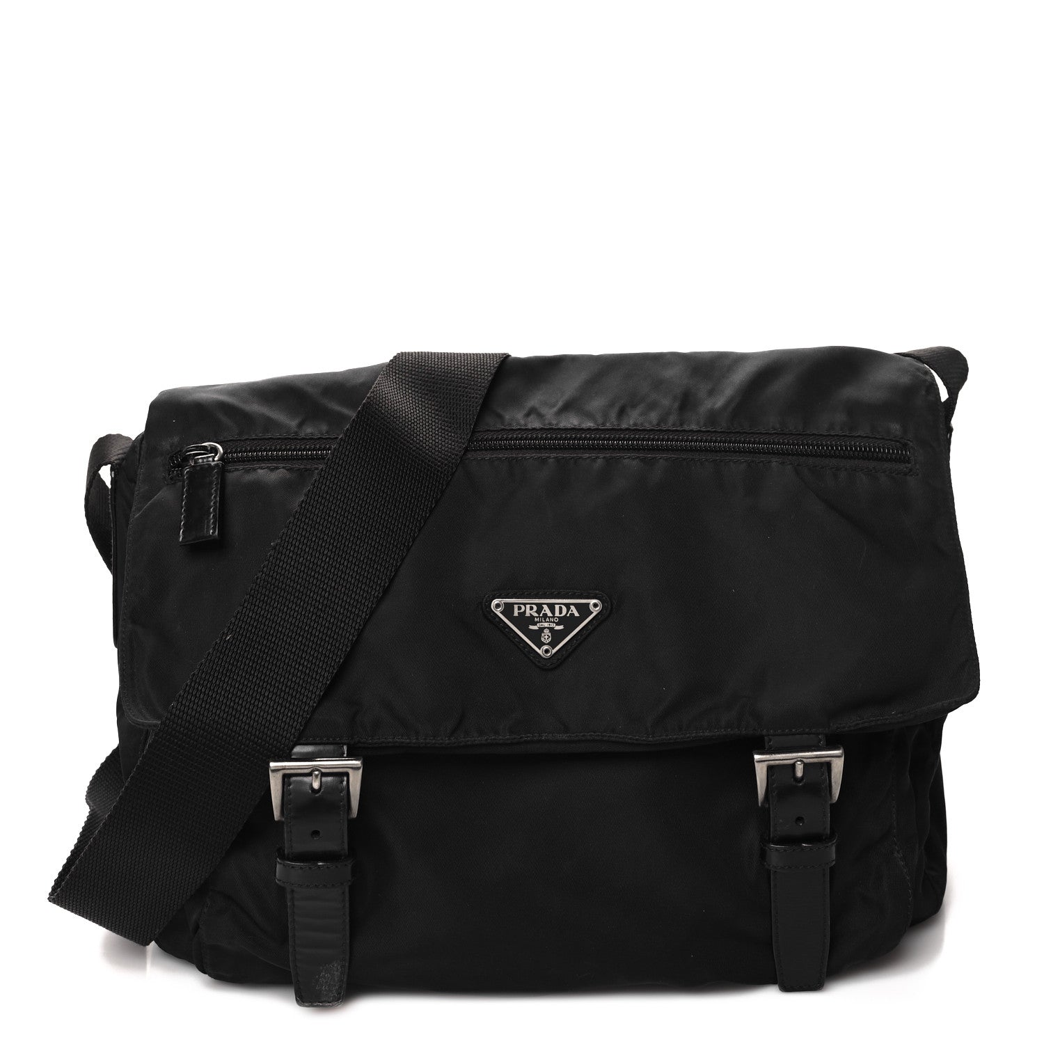 Prada Nylon Vela Messenger Bag Black 1 of 10