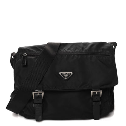 Prada Nylon Vela Messenger Bag Black 1 of 10