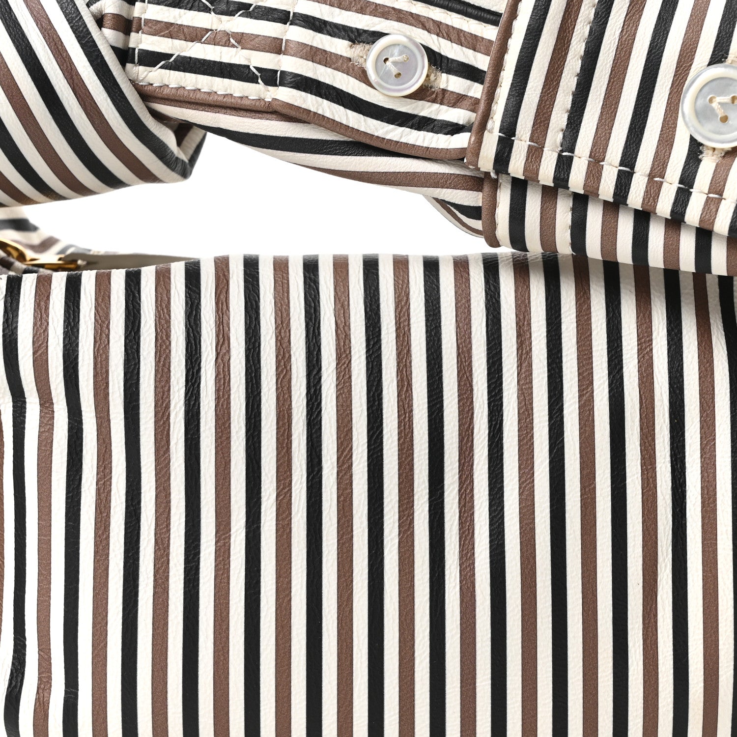 Bottega Veneta Nappa Print Shirt Effect Mini Jodie Camel Black White 8 of 10