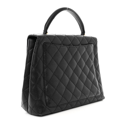 Chanel Caviar Quilted Jumbo Kelly Flap Black 3 of 13