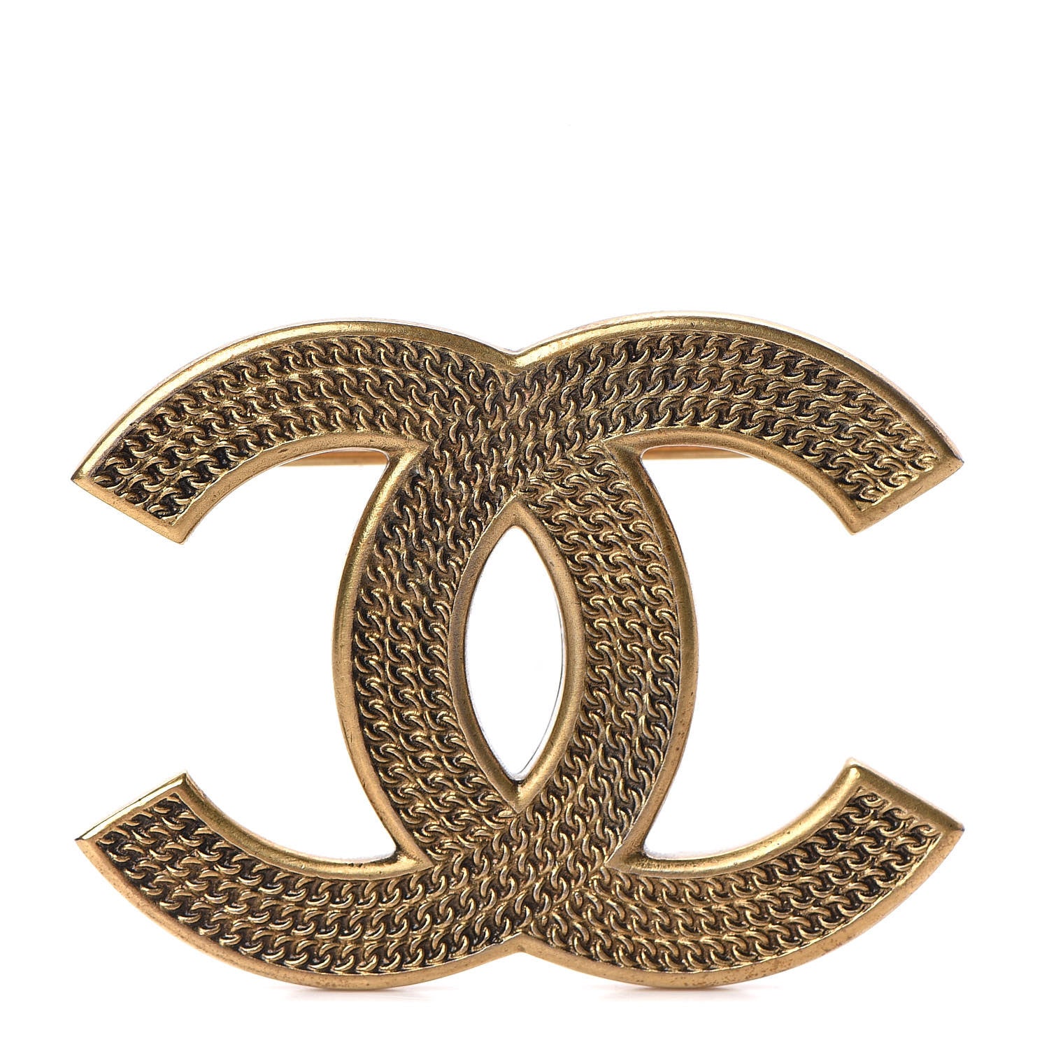 Chanel Metal CC Brooch Gold 1 of 7