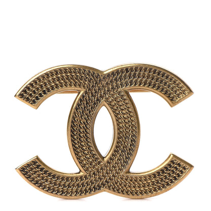 Chanel Metal CC Brooch Gold 1 of 7