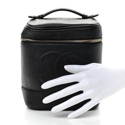 Chanel Caviar Vanity Cosmetic Case Black 2 of 10