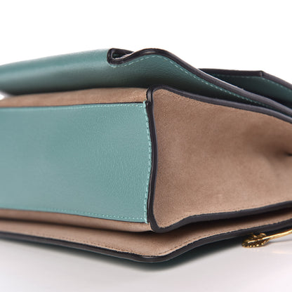 Givenchy Sugar Goatskin Small GV3 Shoulder Bag Light Blue Tan 9 of 9