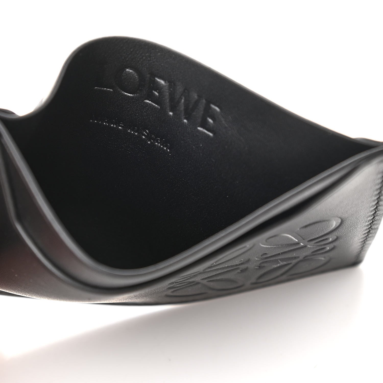 Loewe Calfskin Embossed Puzzle Crossbody Card Holder Black 5 of 7