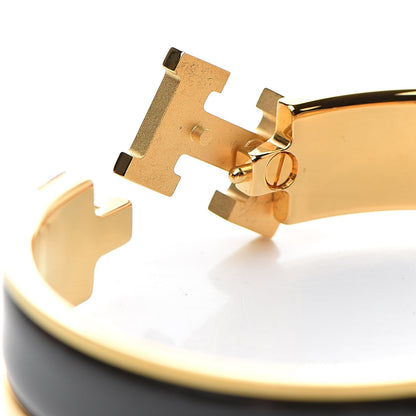 Hermes Enamel Narrow Clic Clac H Bracelet PM Black 5 of 6