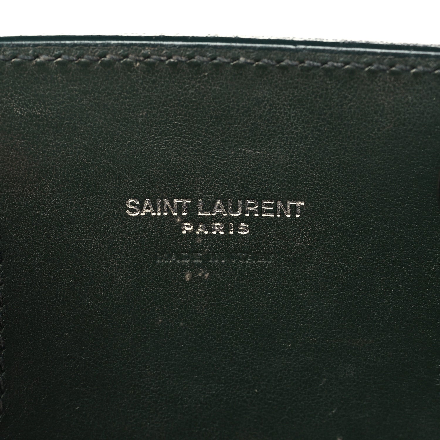 Saint Laurent Calfskin Crocodile Embossed Nano Sac De Jour Dark Green 10 of 20