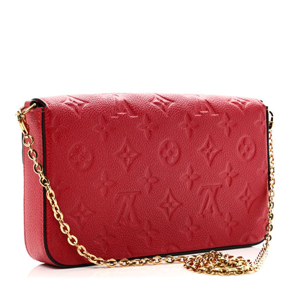 Louis Vuitton Empreinte Pochette Felicie Chain Wallet Scarlet 4 of 10