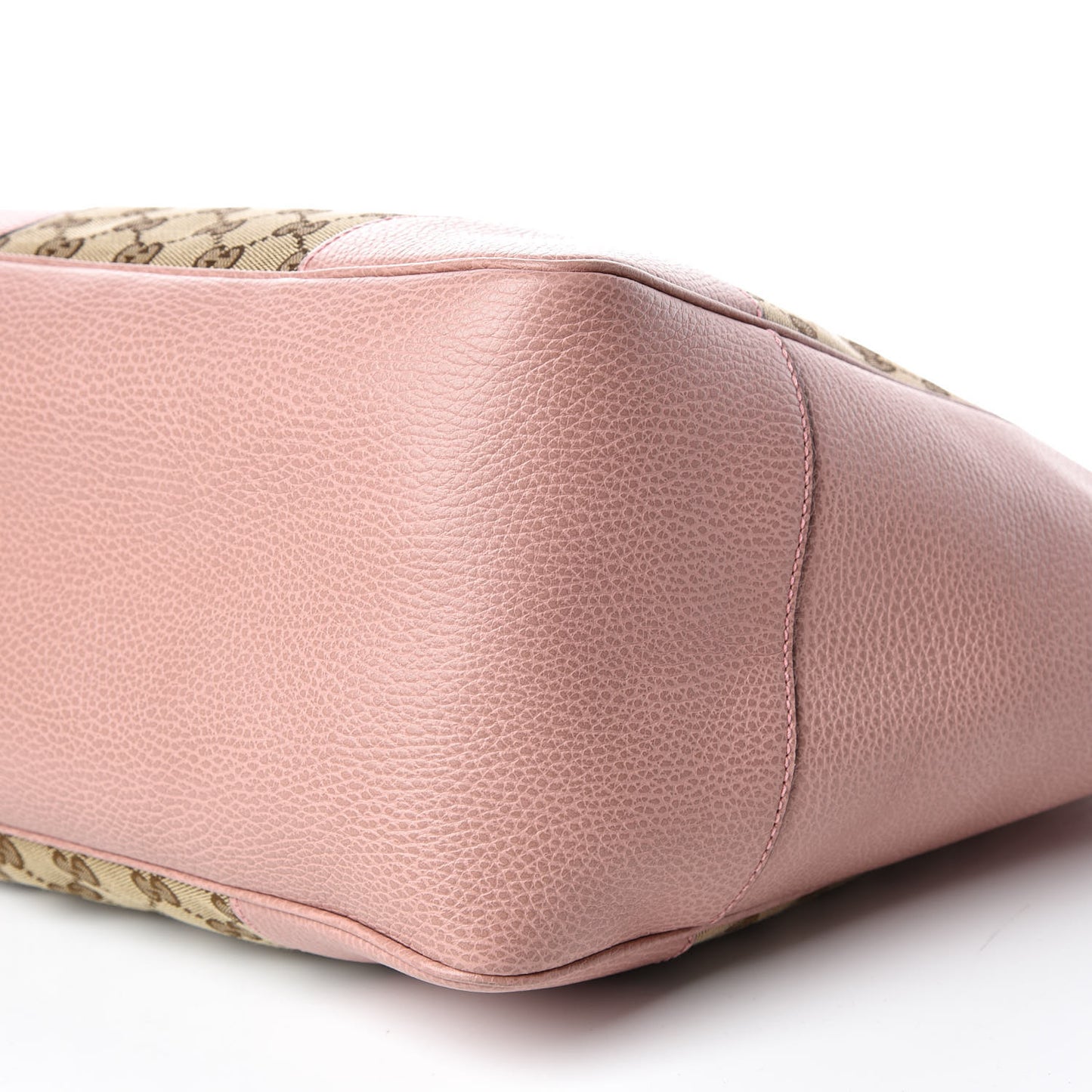 Monogram Bree Zippered Tote Beige Soft Pink