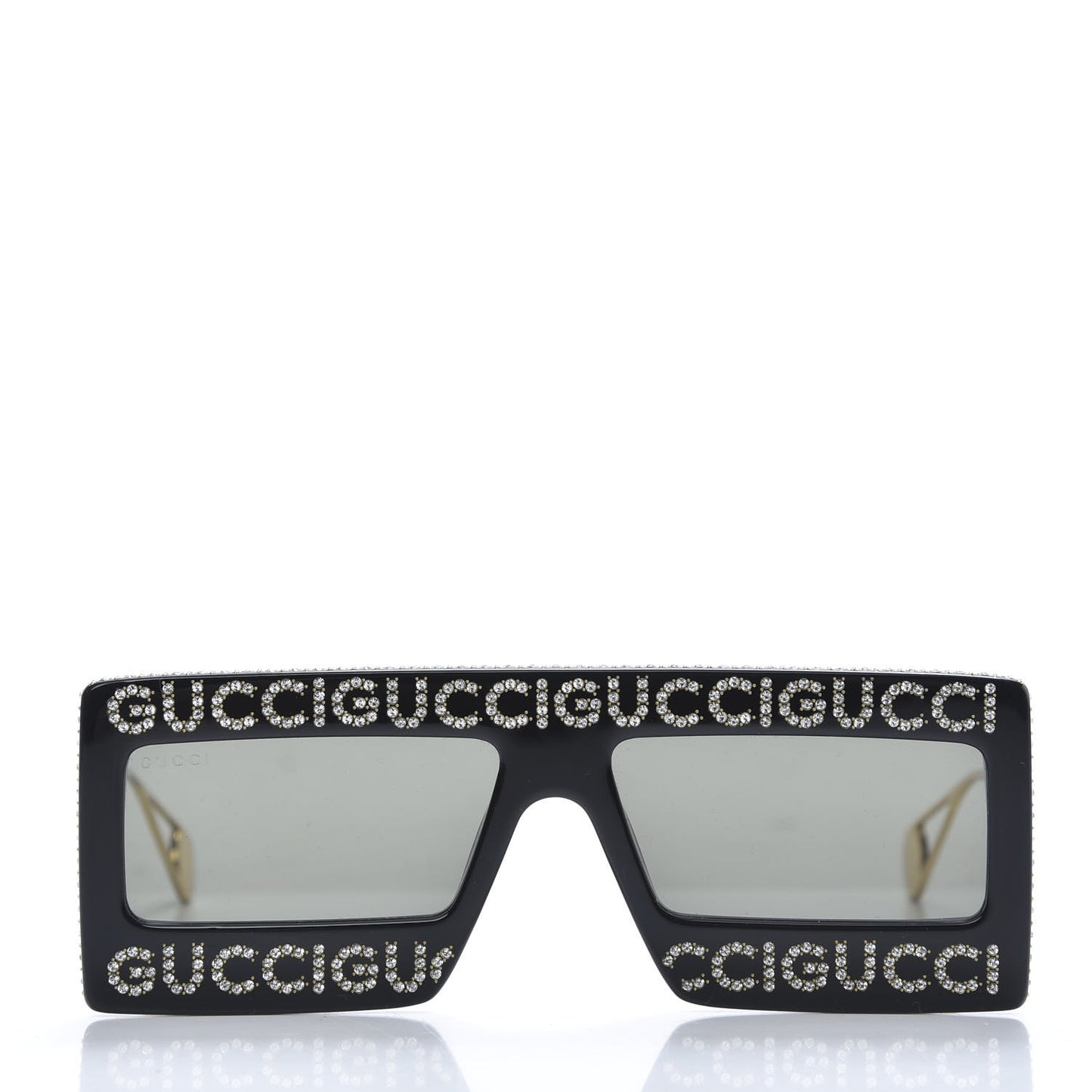 Acetate Crystal Mask-Frame Sunglasses GG0431S Black