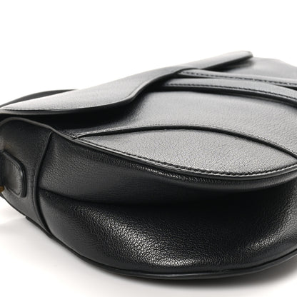 Christian Dior Shiny Goatskin Saddle Bag Black 9 of 10