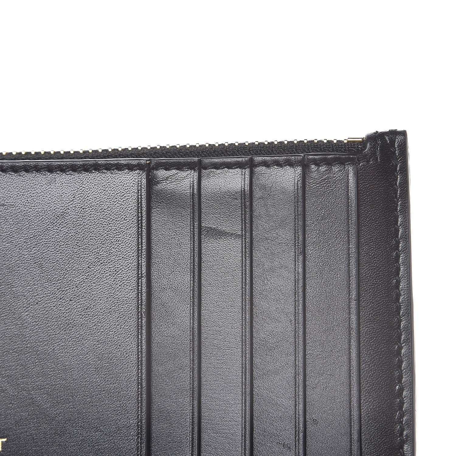 Saint Laurent Calfskin 5 Fragments Zip Pouch Card Holder Black 8 of 10