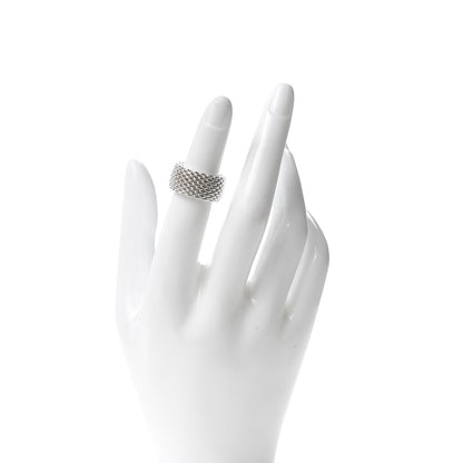 Tiffany Sterling Silver Somerset Mesh Ring 47 4.25 2 of 4