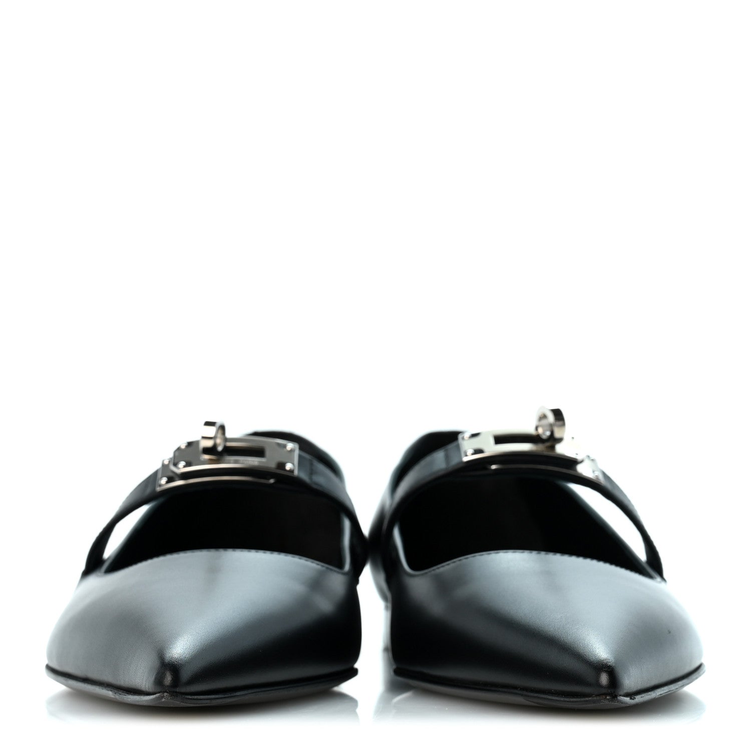 Hermes Calfskin Kelly Ballet Flats 39 Black 3 of 10