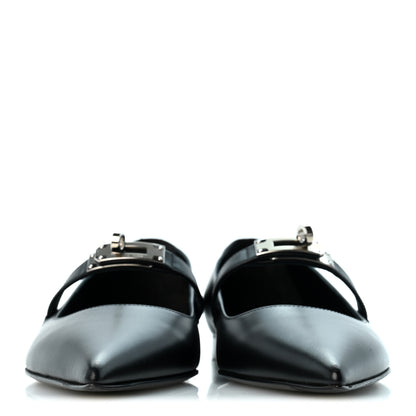 Hermes Calfskin Kelly Ballet Flats 39 Black 3 of 10