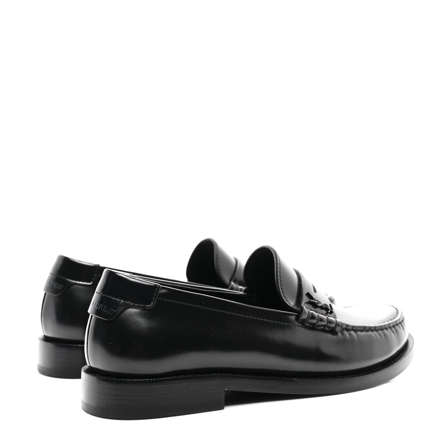 Saint Laurent Calfskin Penny Loafers 35 Black 4 of 8