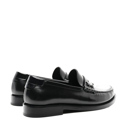 Saint Laurent Calfskin Penny Loafers 35 Black 4 of 8