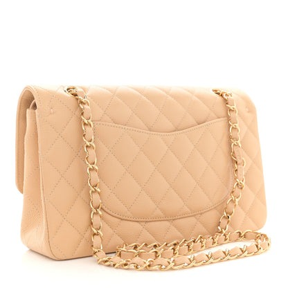 Chanel Caviar Quilted Medium Double Flap Beige 3 of 10
