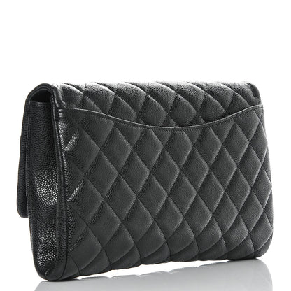 Chanel Caviar Quilted Clutch With Chain Flap Black 3 of 7