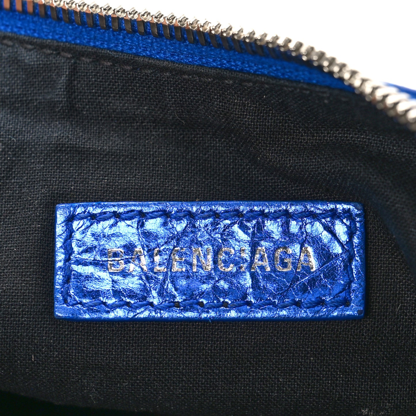 Metallic Arena Agneau Le Cagole Shoulder Bag XS Blue